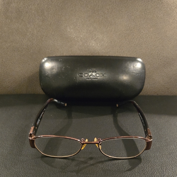 Coach Dark Brown Glasses with Black Case - Picture 1 of 8